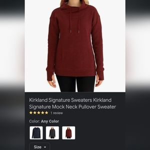Kirkland signature women's fleece neck pullover sweaters.